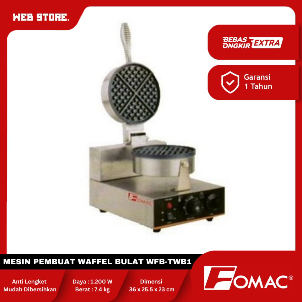 Mesin Pembuat Egg Waffle Maker Wafel Croffle Listrik Fomac WFB-TWB1