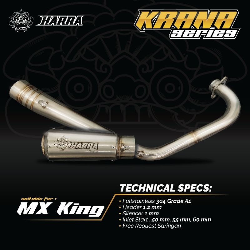 KNALPOT MX KING BEBASAN 150 > 300CC