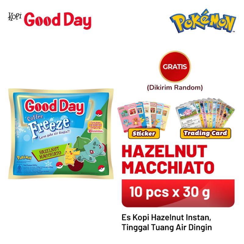 

GOOD DAY x Pokemon Coffee Freeze Hazelnut Macchiato 1 Pack (10 x 30 gr)