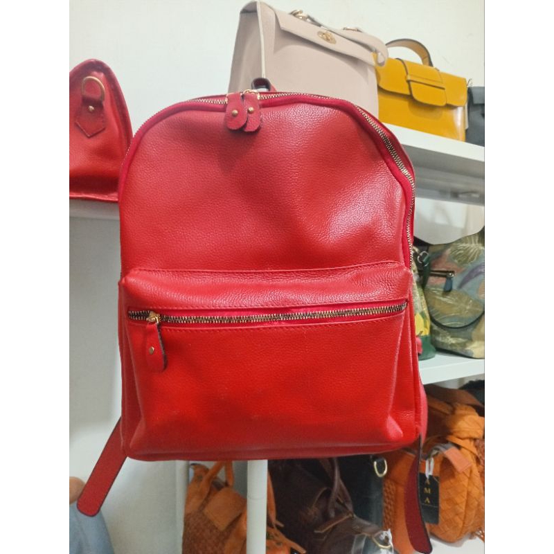 Ransel laptop bahan kulit asli garut ransel wanita ukuran jumbo