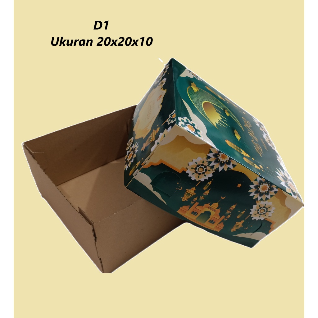 

D1 Hijau Tua Box Lebaran 20x20x10 / Kotak Hampers idul fitri