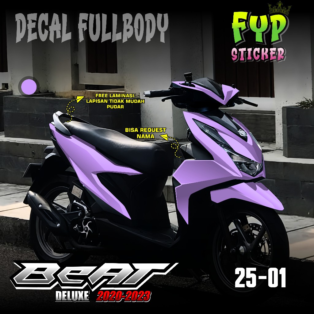 Sticker Decal Full Body Honda Beat Deluxe Street 2020 2021 2022 2023 - Decal Sticker Beat Deluxe Str