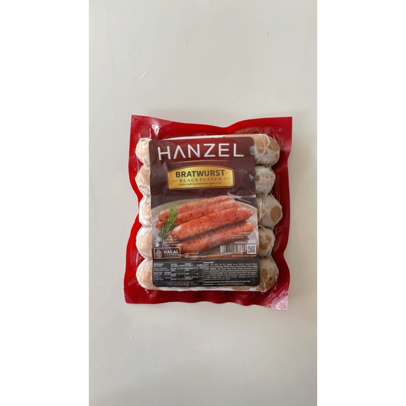 

Hanzel sosis bratwurst blackpapper 360gr