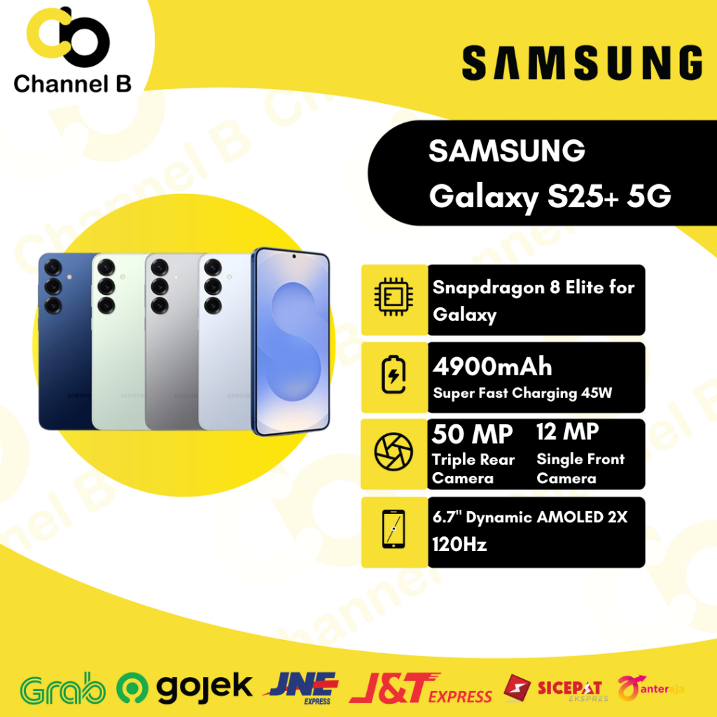 Samsung Galaxy S25+ 5G - Smartphone ( Ram 12GB + Rom 256GB | Ram 12GB + Rom 512GB ) Garansi Resmi
