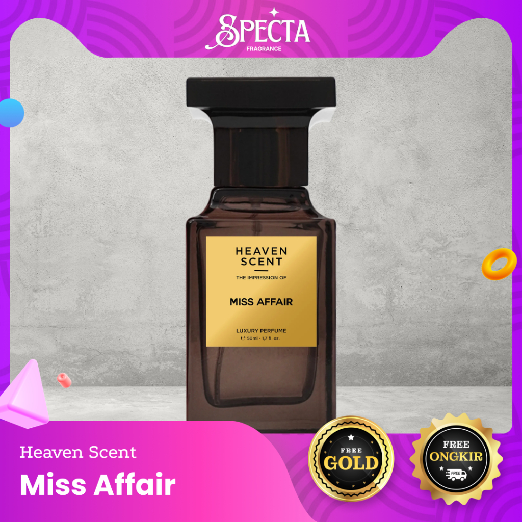 Heaven Scent Parfum MISS AFFAIR (FREE GOLD) ORIGINAL 50 ml OFFICIAL PARTNER Farfum Wanita Pria Nempe