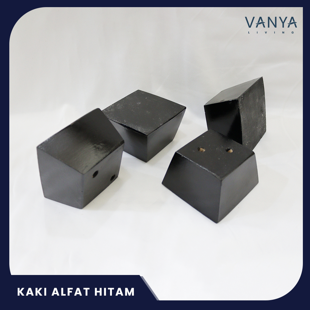 KAKI SOFA KAYU ALFAT WARNA HITAM - BAHAN BAKU SOFA/AKSESORIS SOFA/FURNITURE/LEMARI/KURSI/DIVAN/SPRIN
