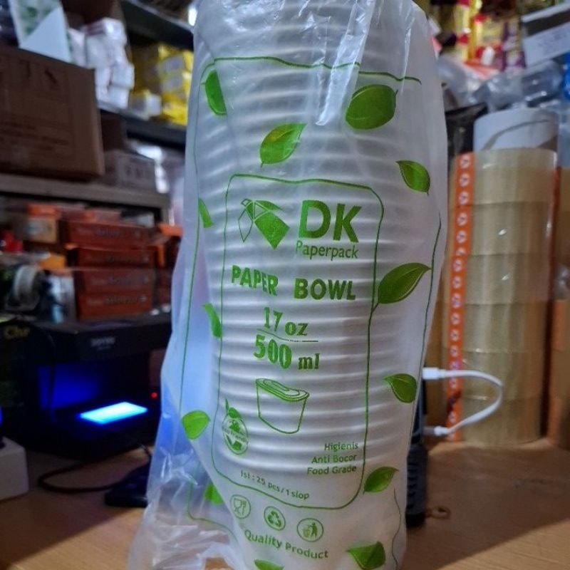 DK Paper Bowl  17 oz 500 ml 1 pack isi 25 pcs