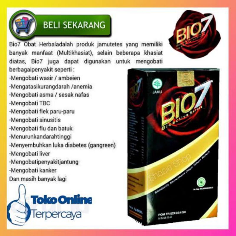 

Bio7 Bio 7 Jamu Tetes Obat Jantung Diabetes Asma Asam Urat Lambung Hipertensi Kencing Manis Rematik Kolesterol Stroke Gula Darah Tinggi Anemia Liver TBC Kanker Ambeien Wasir Herbal