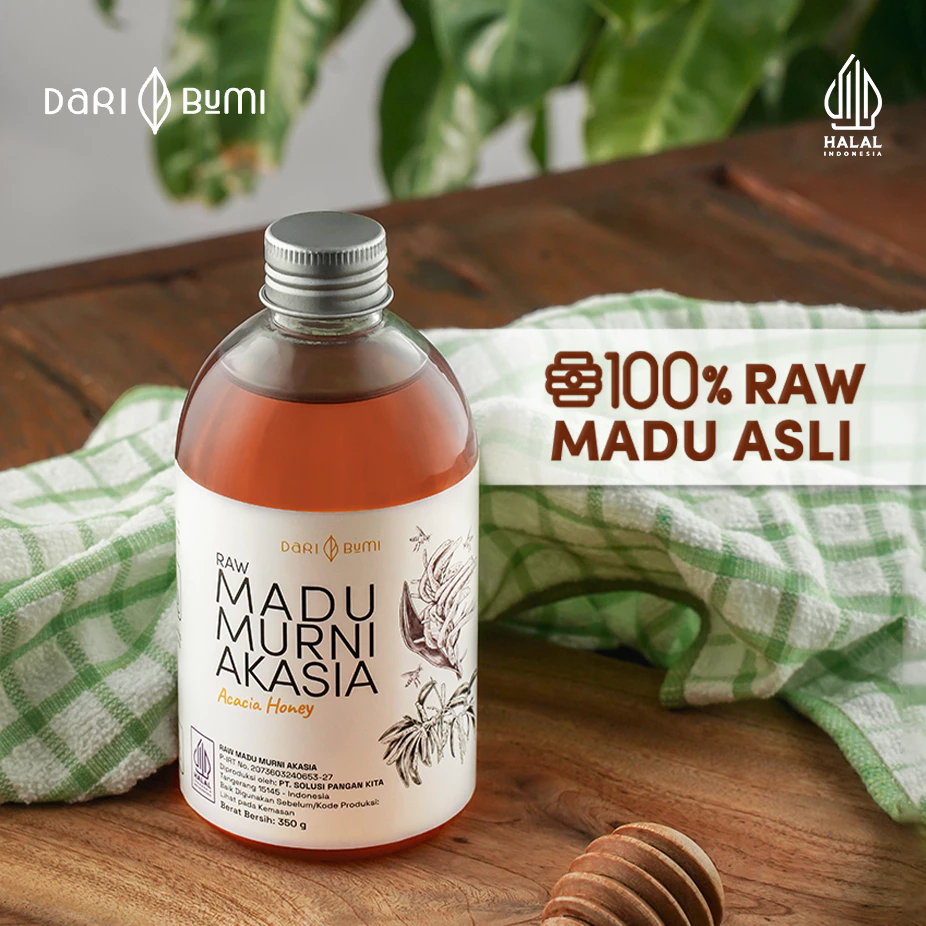 

[Dari Bumi][Surabaya] Madu Murni Akasia 350 Gr Honey Asli Organik Super Lebah Madu Maag Gerd Lambung