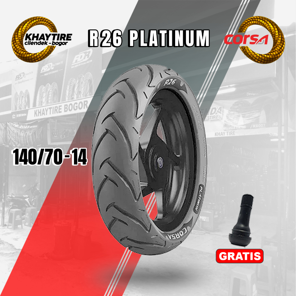 Ban Belakang Motor Aerox Corsa Platinum R26 140/70 Ring 14 Tubeless
