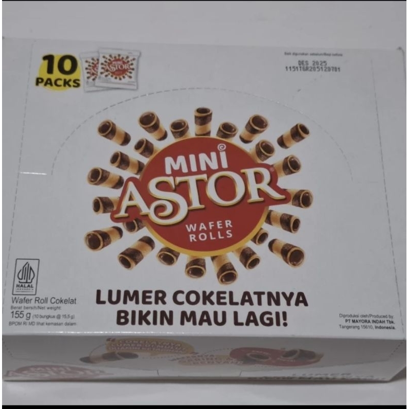 

mini astor wafer rolls chocolate box