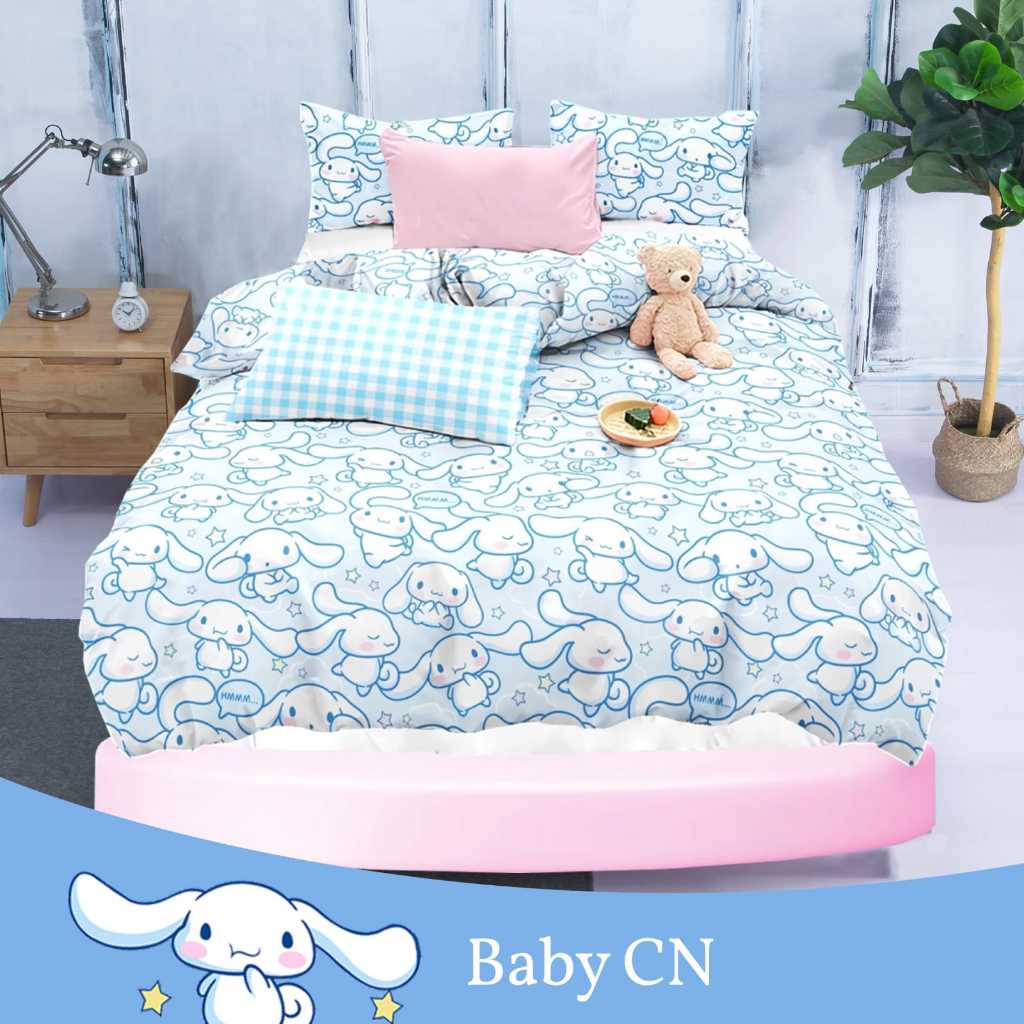 Badcover set 160x200 180x200 200x200 Katun Motif Karakter Anak