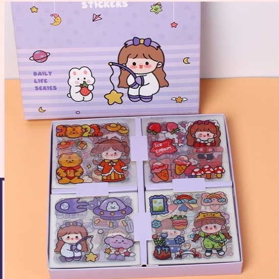 

sticker momo sanrio box isi 100 / stiker momo kaca karakter anak