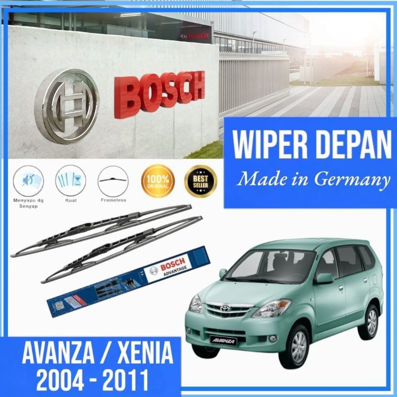 Wiper Blade Kaca Depan Mobil Avanza Xenia 2004 2005 2006 2007 2008 2009 2010 2011 Bosch Ori 20" 16"