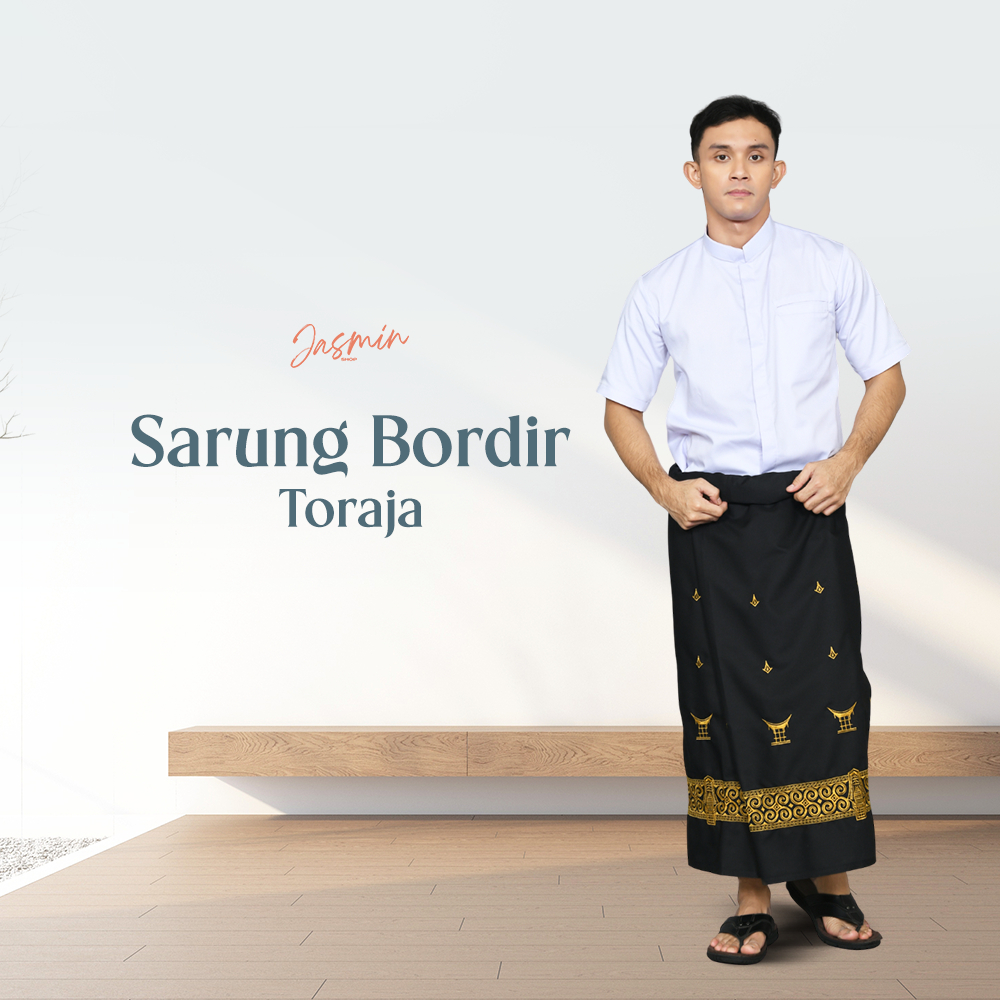 Sarung Bordir Toraja Motif Timbul Keren Sarung Sholat Pria Dewasa