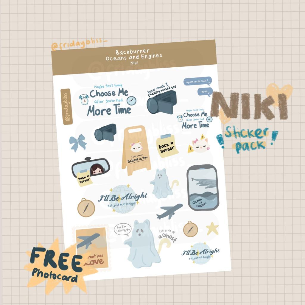 

STICKER SHEET NIKI - BACK BURNER & OCEAN AND ENGINES