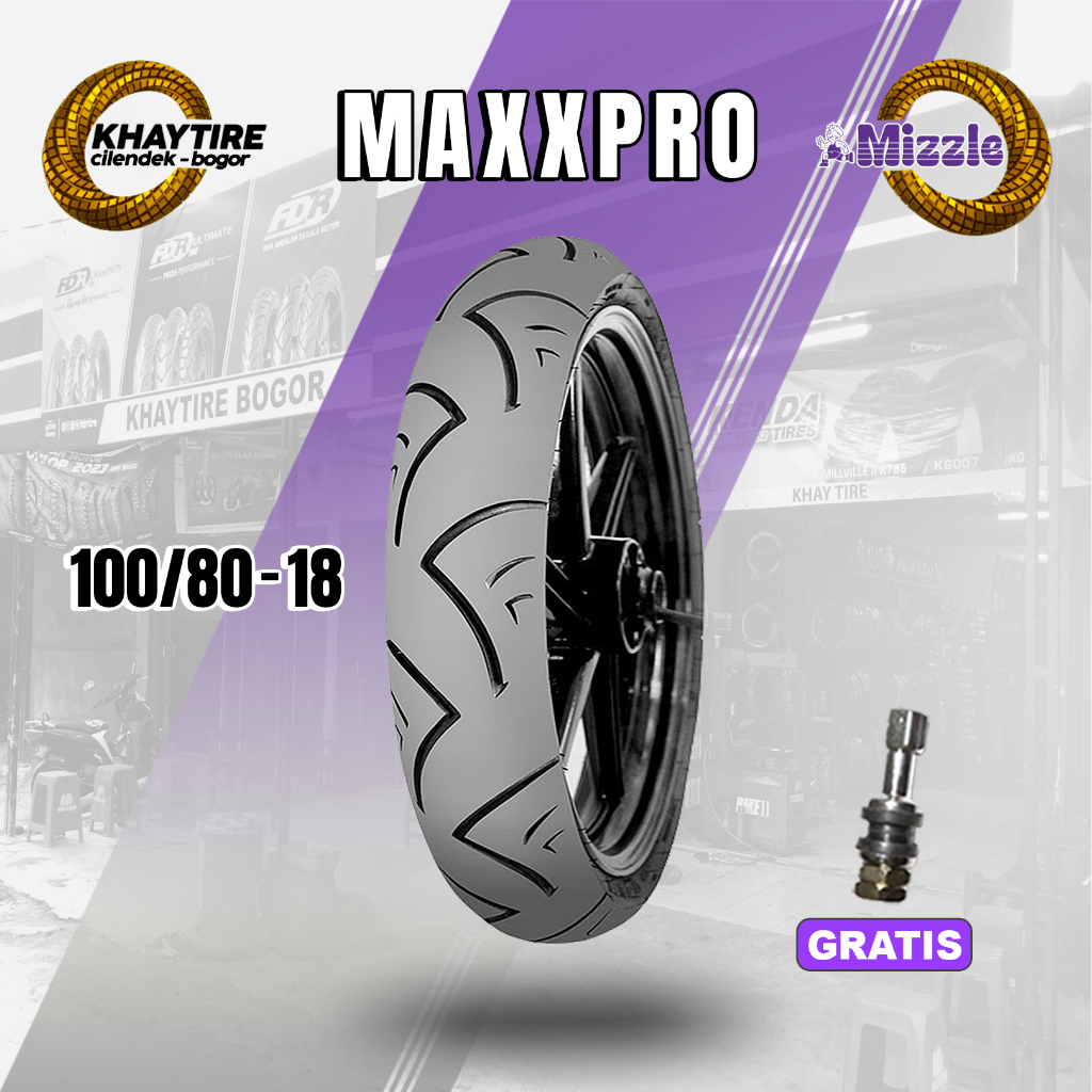 Ban Motor Rx King-Tiger-Thunder MIZZLE MAXXPRO 100/80 Ring 18 Tubeless