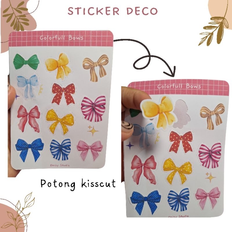 

STICKER SHEET | STICKER DECO PLANNER COLORFUL BOW - 2