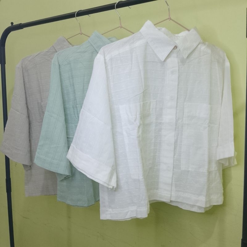 Atasan Crop Top Bordir/Atasan Bordir Terbaru/Atasan Wanita Croptop/Atasan Tangan ¾/Other Terbaru/Ata
