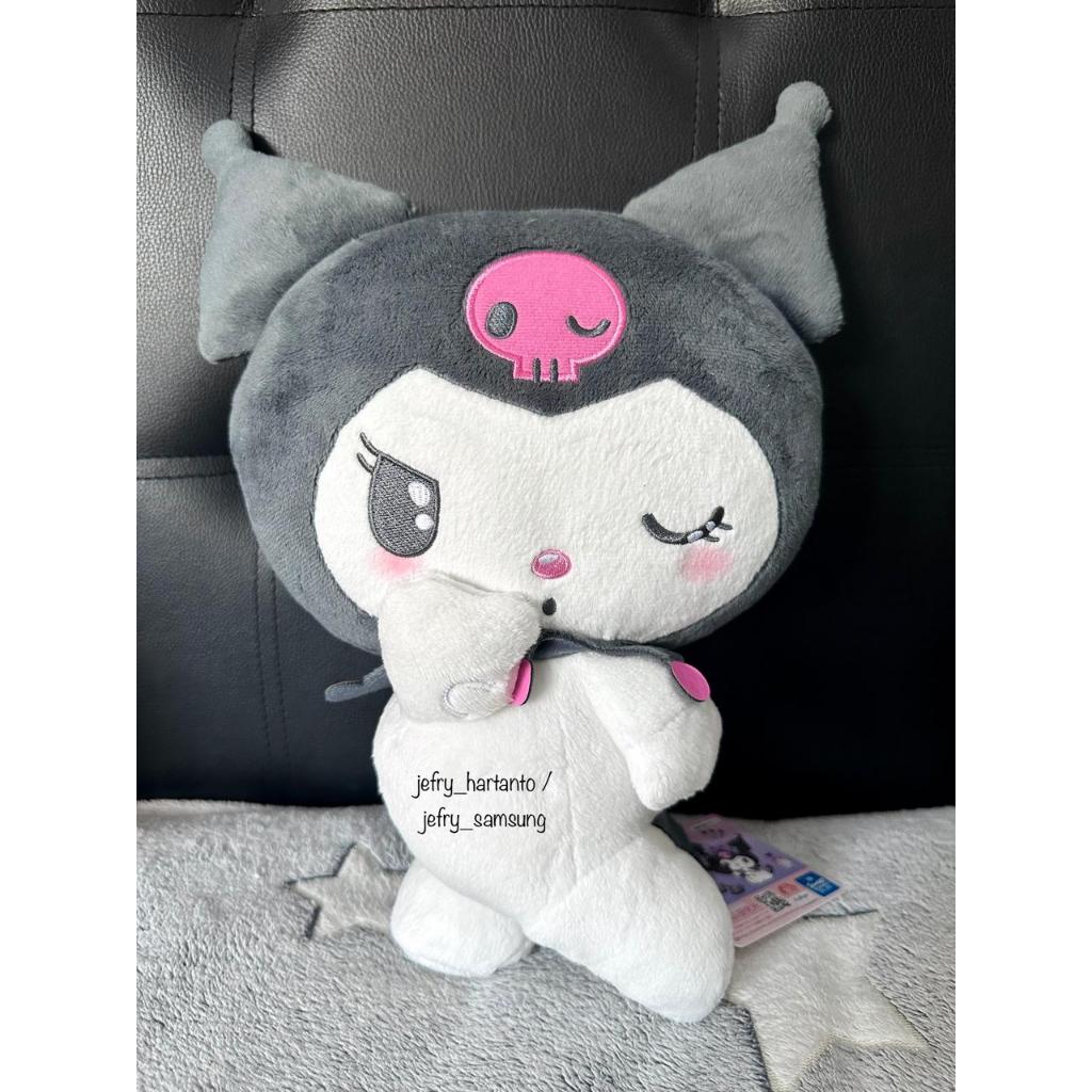 Boneka Kuromi Secret Wink BIG Plush Original Sanrio Jepang Furyu Kawaii Besar Kedip My Melody Toreba