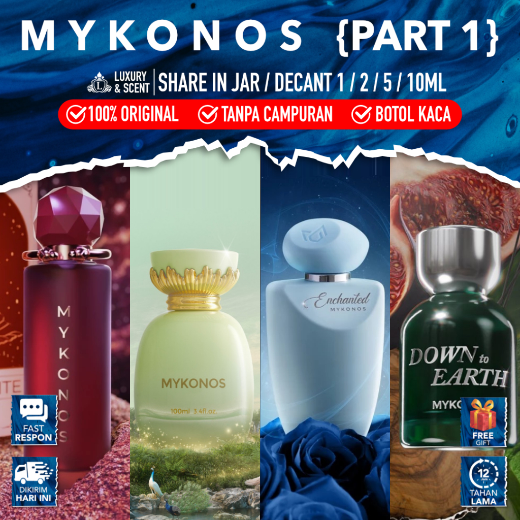 PARFUM MYKONOS DECANT (SHARE IN JAR) ENCHANTED Perfume Travel Size 1/2/5ML Utopia Aphrodite Down To 