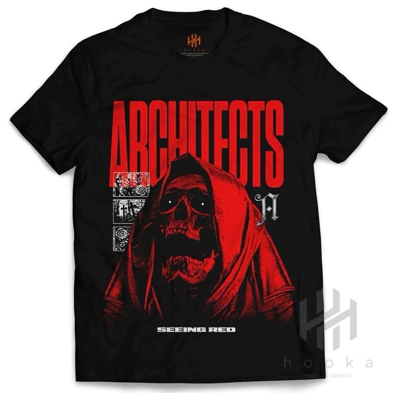 Kaos Architects - Seeing Red Satanic Cat Tshirt Distro Band Metal Bootleg 24S