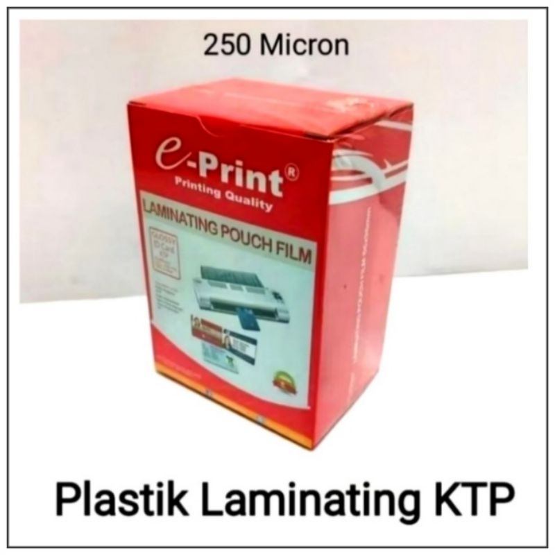 

1 Pak Plastik Laminating Ktp Isi 100 Lembar EPRINT & PRINTECH
