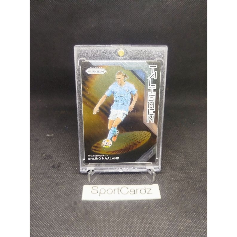 Soccer Card 2023-24 Panini Prizm Talismen Erling Haaland Manchester City #1 (dpt top loader)