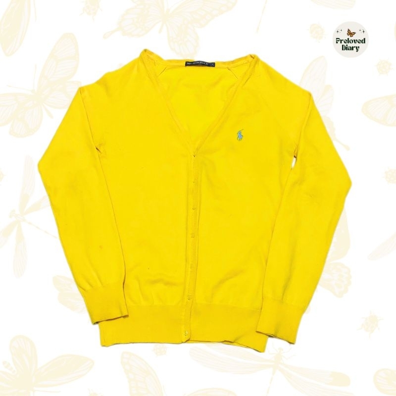 POLO Established 67 Original Yellow Cotton Cardigan