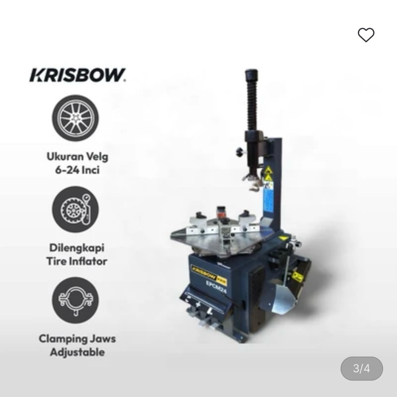 Krisbow Tyre Tire Changer alat Mesin Pembuka Ban Mobil motor Epcm24