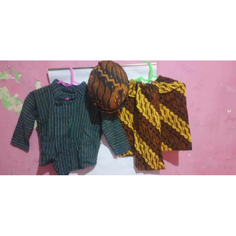 Baju Lurik Preloved/Baju Lurik Anak/Baju Tedak Siten