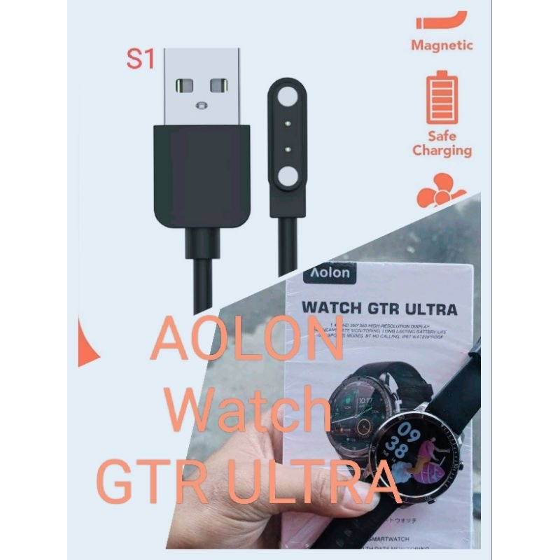 AIG Aolon Watch GTR Ultra Kabel Charger Smartwatch Aolon Watch Prime 3 GTR Ultra Magnetic 2 Pin