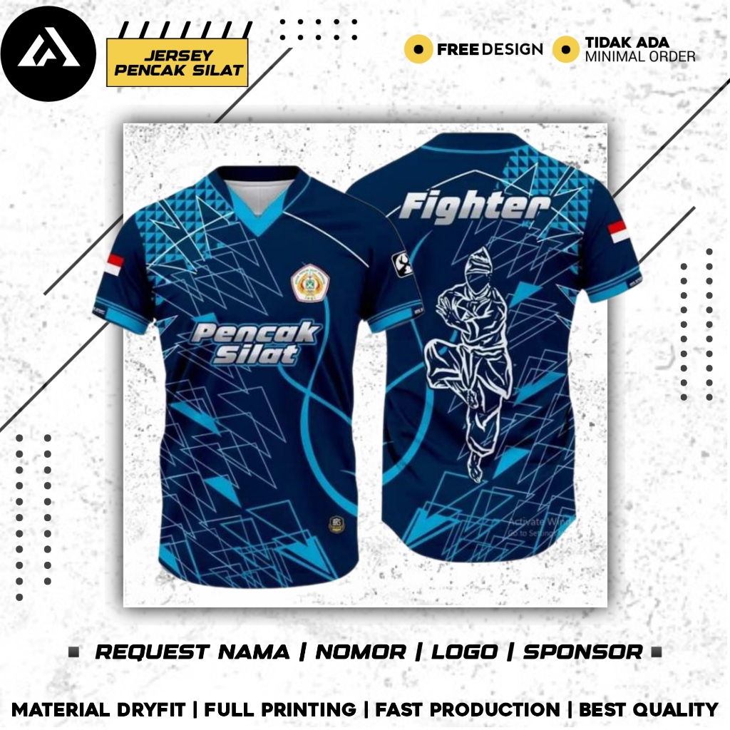 JERSEY PENCAK SILAT IPSI / KAOS JERSEY PENCAK SILAT IPSI FULL PRINTING KUALITAS PREMIUM