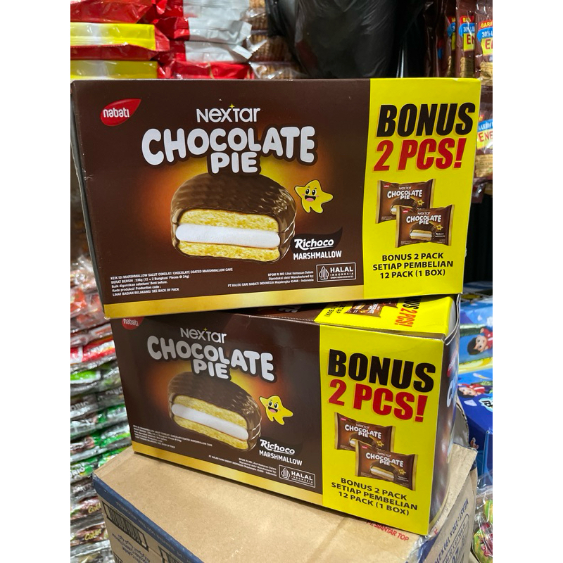 

PROMO !!! Nexstar Chocolate PIE sebox isi 12+1 (bonus 1pcs)