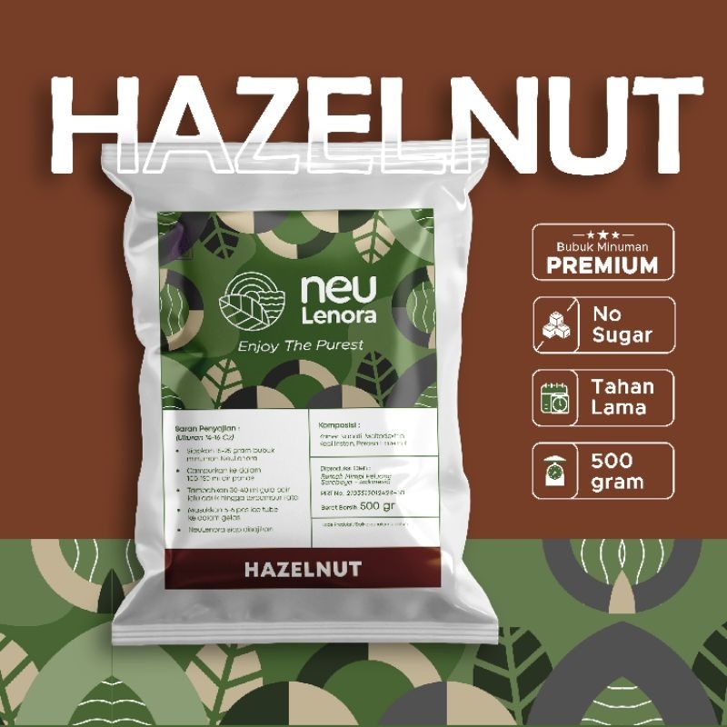 

Neulenora Bubuk minuman Plain HAZELNUT 500gram