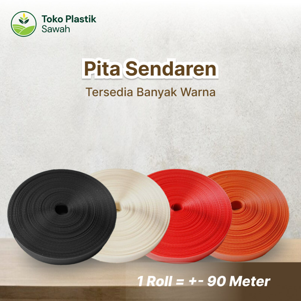 

Pita Sendaren Pita Sawangan Tali Peti Gulungan Kecil Panjang (±) 90 meter