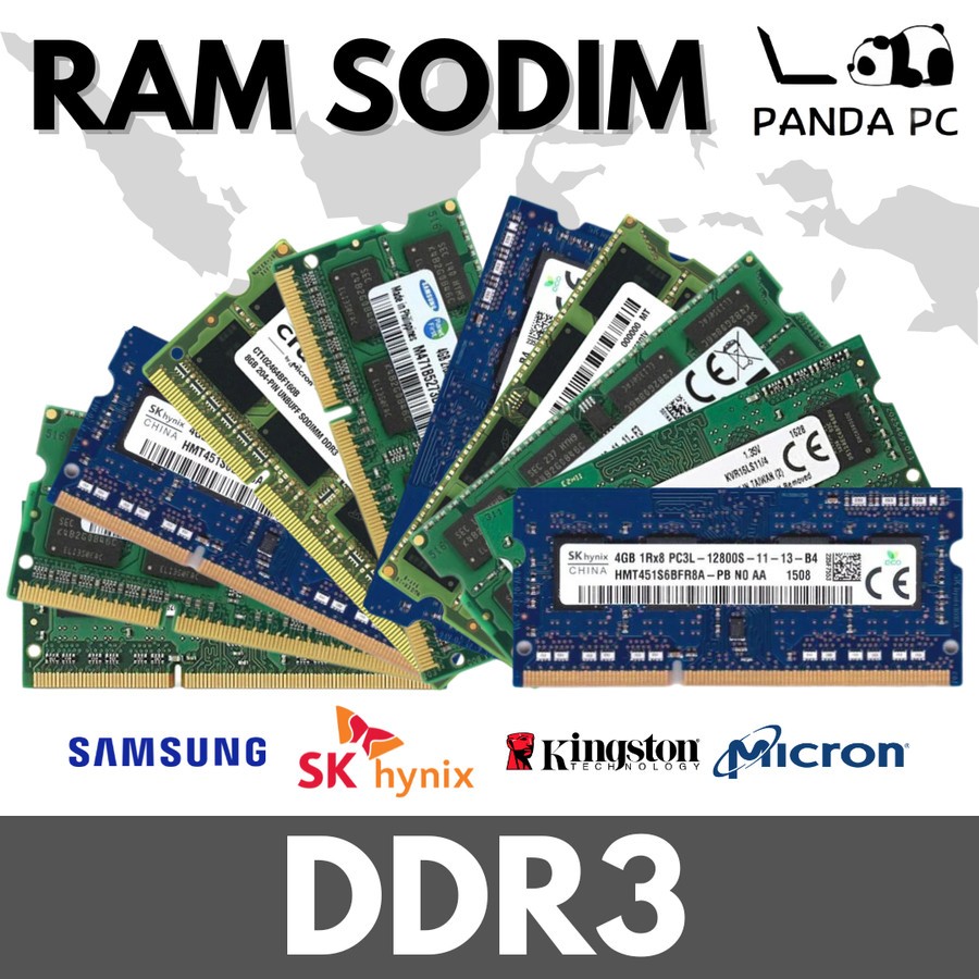 RAM Laptop DDR3 DDR2 8GB / 4GB / 2GB / 1GB Memory Sodimm Ori 12800S
