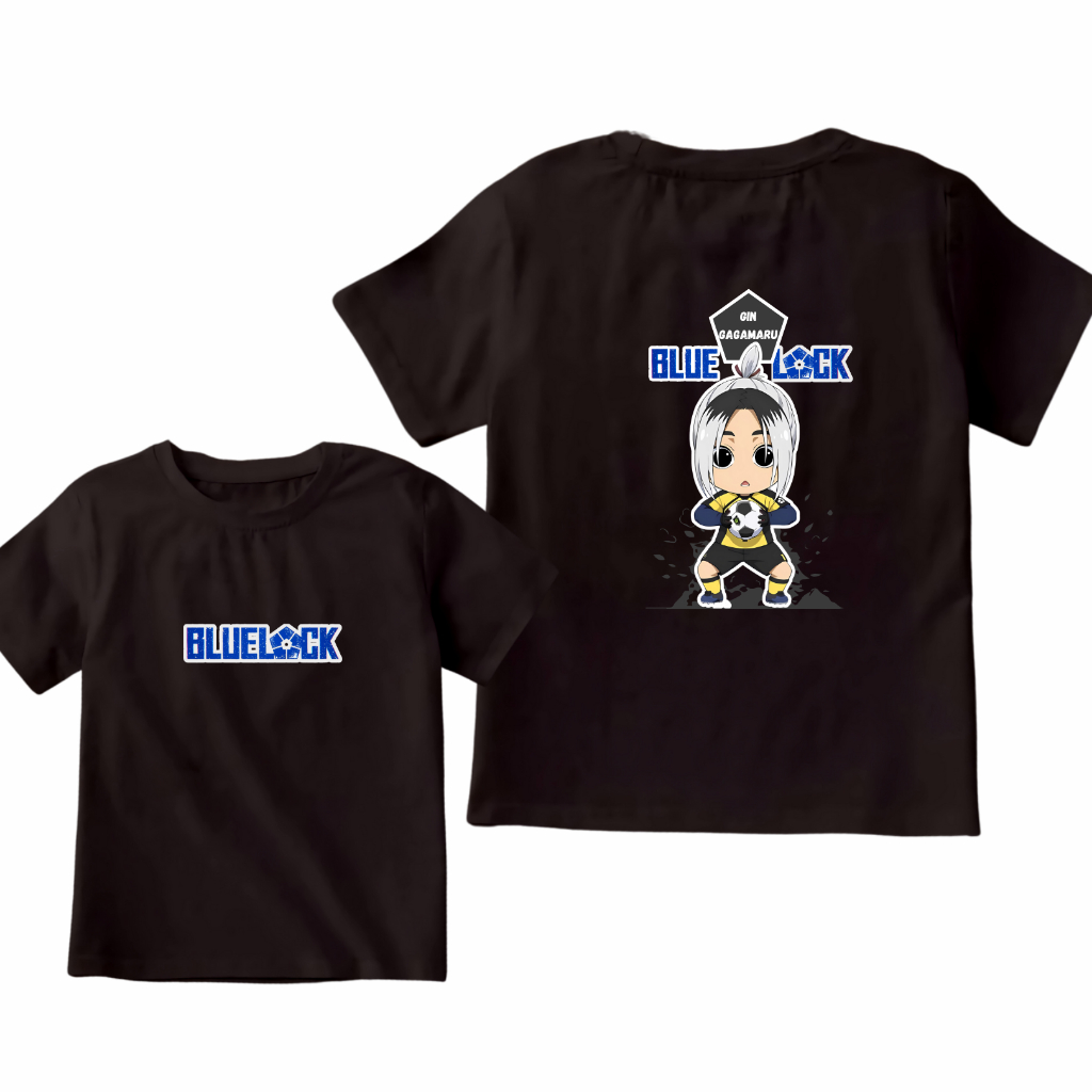 SHEKU T-Shirt Anak Blue Lock Gin Gagamaru DB 1-12 Tahun