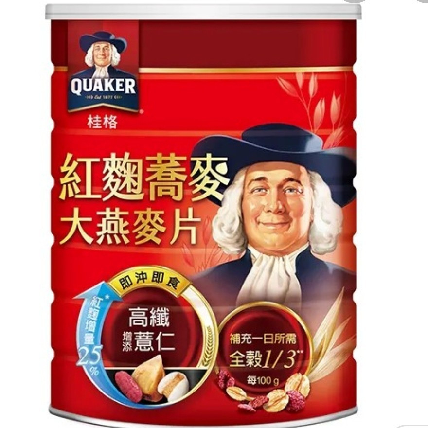 

Quaker Red yeast Taiwan / oatmeal beras ragi merah soba 700gr