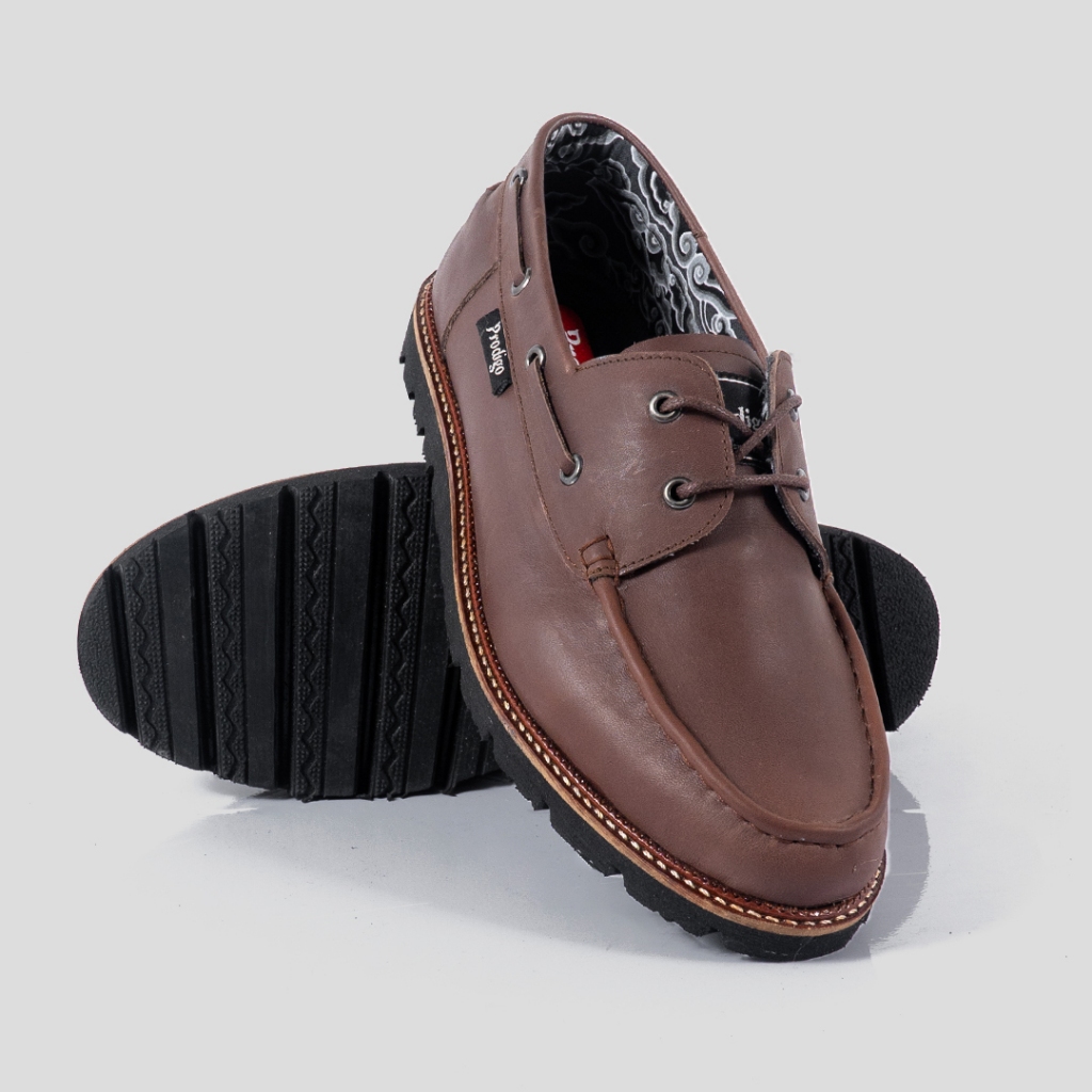 Prodigo * Sepatu Kulit Pria Randu Coklat I Sepatu Pantofel I Sepatu Kulit Kerja Pria I Sepatu Casual