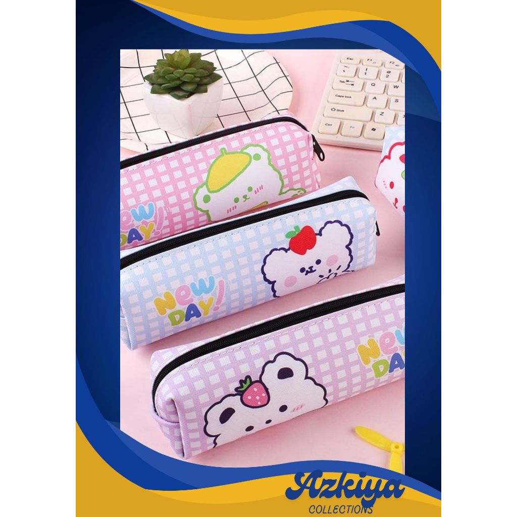 

Tas Pensil Tempat Alat Tulis Motif Beruang New Day Fashion Korea