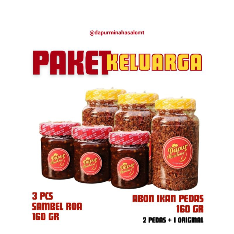 

Paket Keluarga - 3 Sambel Roa + 3 Abon Ikan