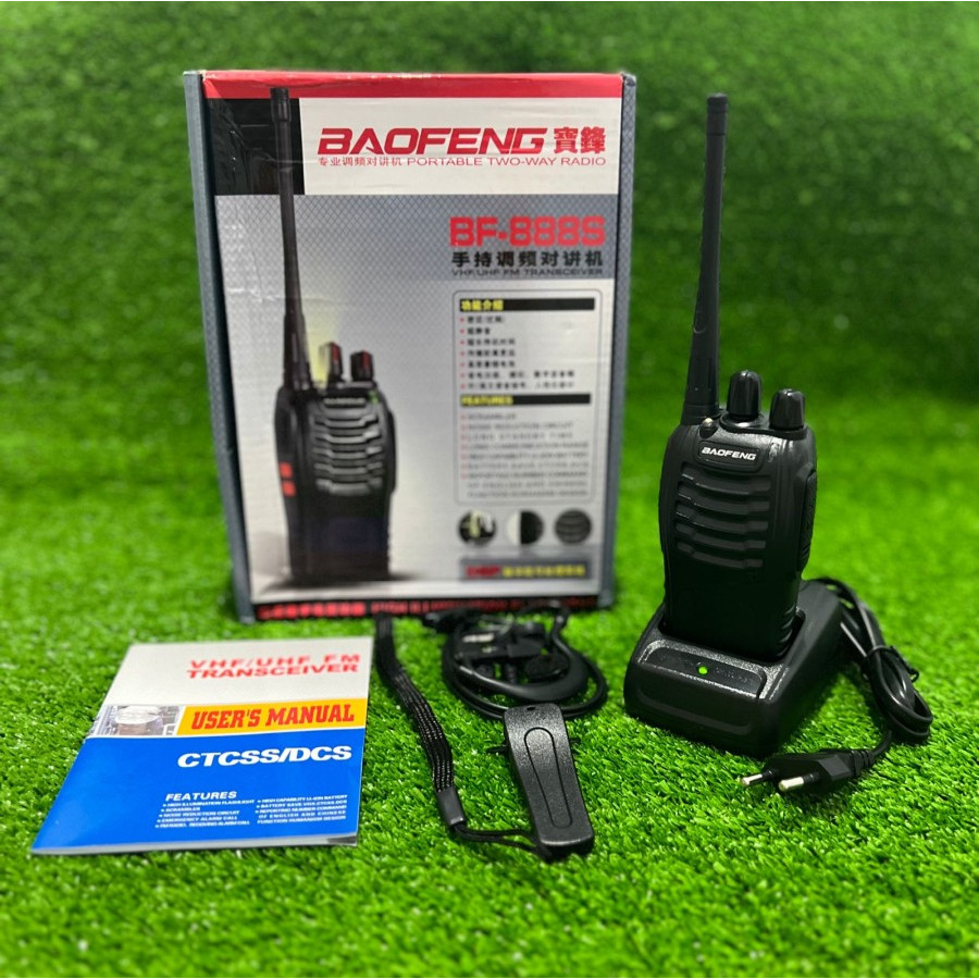 HT Walkie Talkie Handy Talky HT VHF UHF FM Transceiver BF888S Portable Two Way Radio (1Box isi 2PCS)
