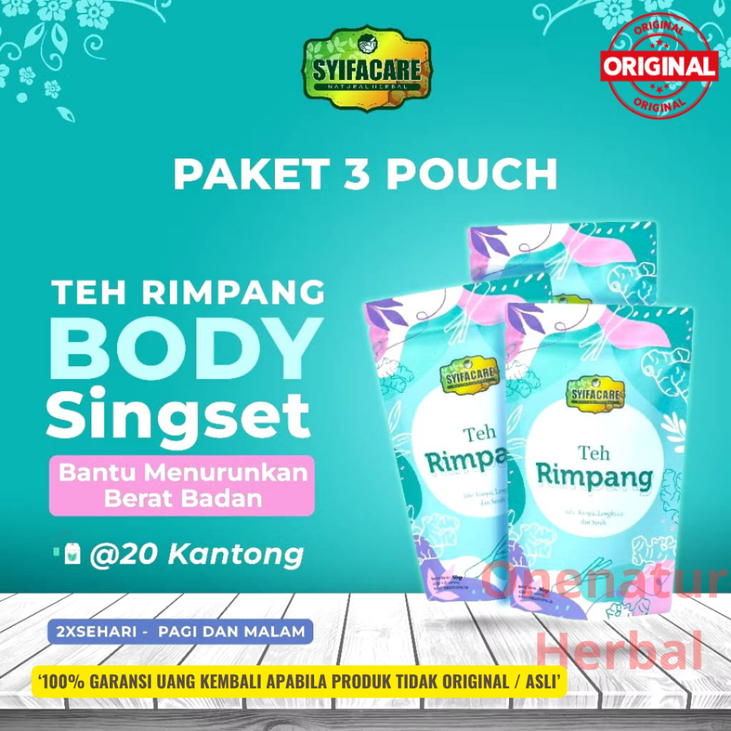 

PAKET 3 POUCH Teh Celup Rimpang Syifacare Bahan Herbal Alami Untuk Diet Detox Pelangsing Original