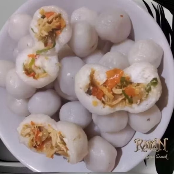 

paket usaha baso aci ukuran sedang isi ayam suwir pedas daun jeruk 100pcs