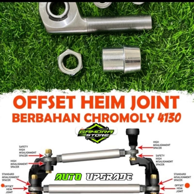 POS Pillow Ball Offset Heim Joint 3/4" Kiri Komplit Rod End Bearing Chromoly