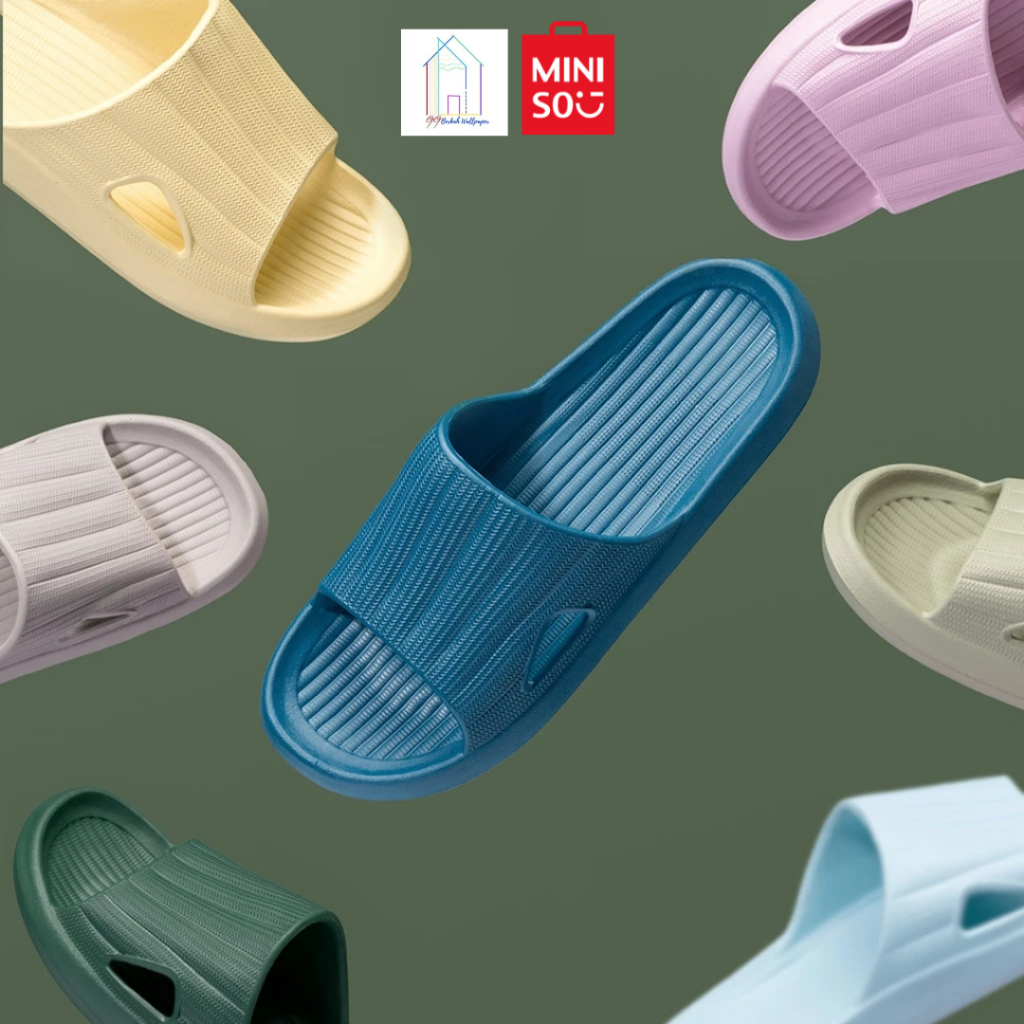 SANDAL MINISO CONVENIENT LIGHTWEIGHT BATH SLIPPERS | sandal kamar mandi