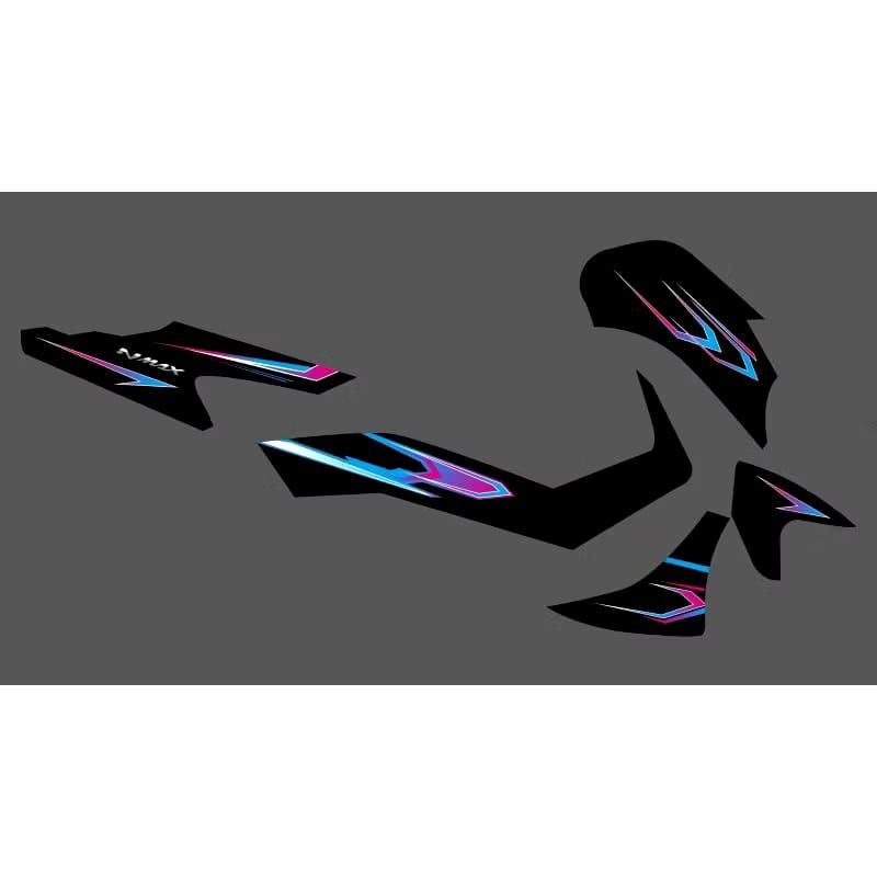 STRIPING STICKER YAMAHA NMAX NEW 155 TRANSPARAN RAINBOW SURFING