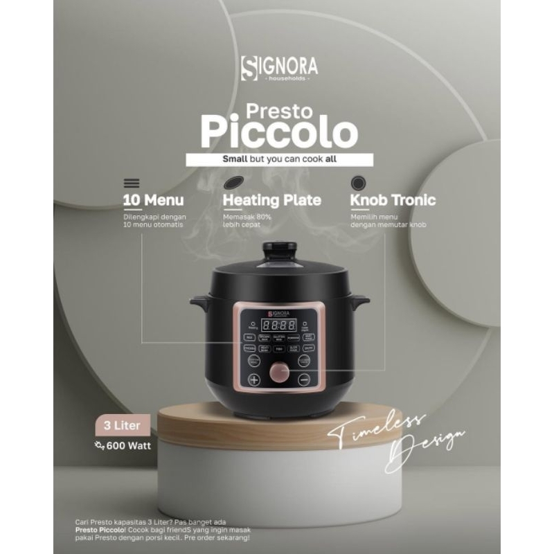 SIGNORA PRESTO PICOLO 3LT / PRESTO LISTRIK
