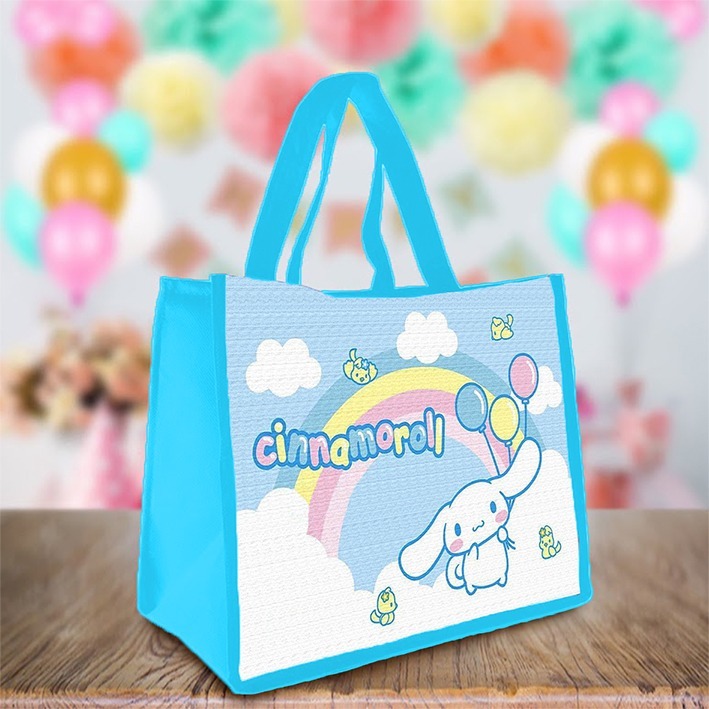 

Tas Souvenir Ultah TEMA CINNAMOROLL Goodie Bag Cute Size KFC/NASI KOTAK